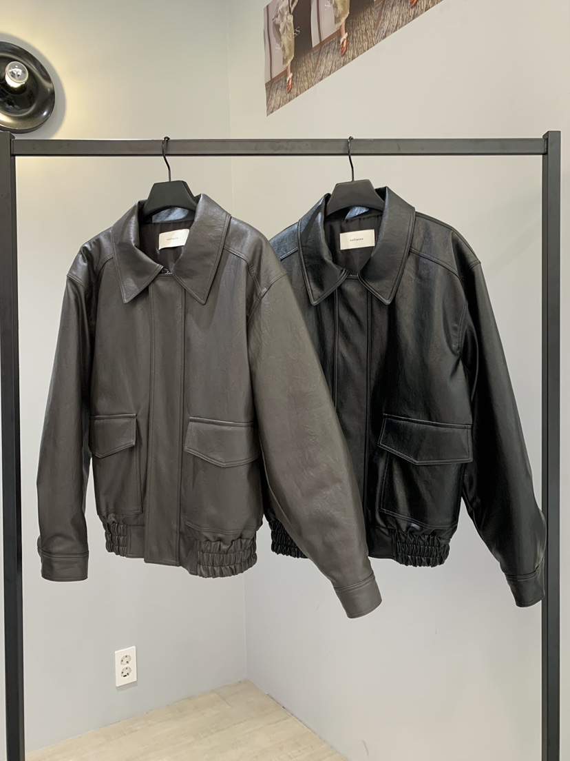 SOFTNESS韓國代購㊣女裝新品25秋冬休閑人氣時尚推薦夾克皮革Softness/Cosmic夾克