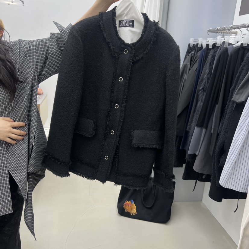 STAINLESS東大門㊣代購女士新品時尚職業真品推薦夾克粗花呢STAINLESS夾克圖色2