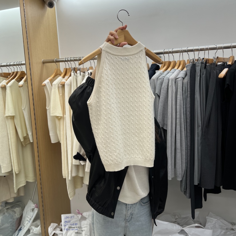 DRESS ROOM韓國直郵㊣女裝新款休閑職業25秋冬推薦吊帶背心DRESS ROOM吊帶/背心