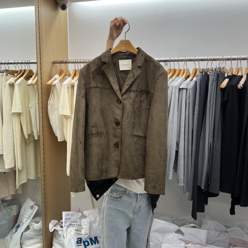 DRESS ROOM東大門㊣直郵女士新品人氣真品熱賣時尚25秋冬夾克DRESS ROOM夾克圖色2