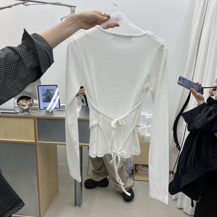 STAINLESS東大門㊣代購女士新品職業真品時尚長袖T恤假兩件STAINLESS長袖T恤