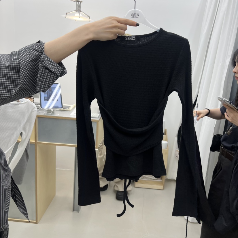 STAINLESS東大門㊣代購女士新品職業真品時尚長袖T恤假兩件STAINLESS長袖T恤圖色3