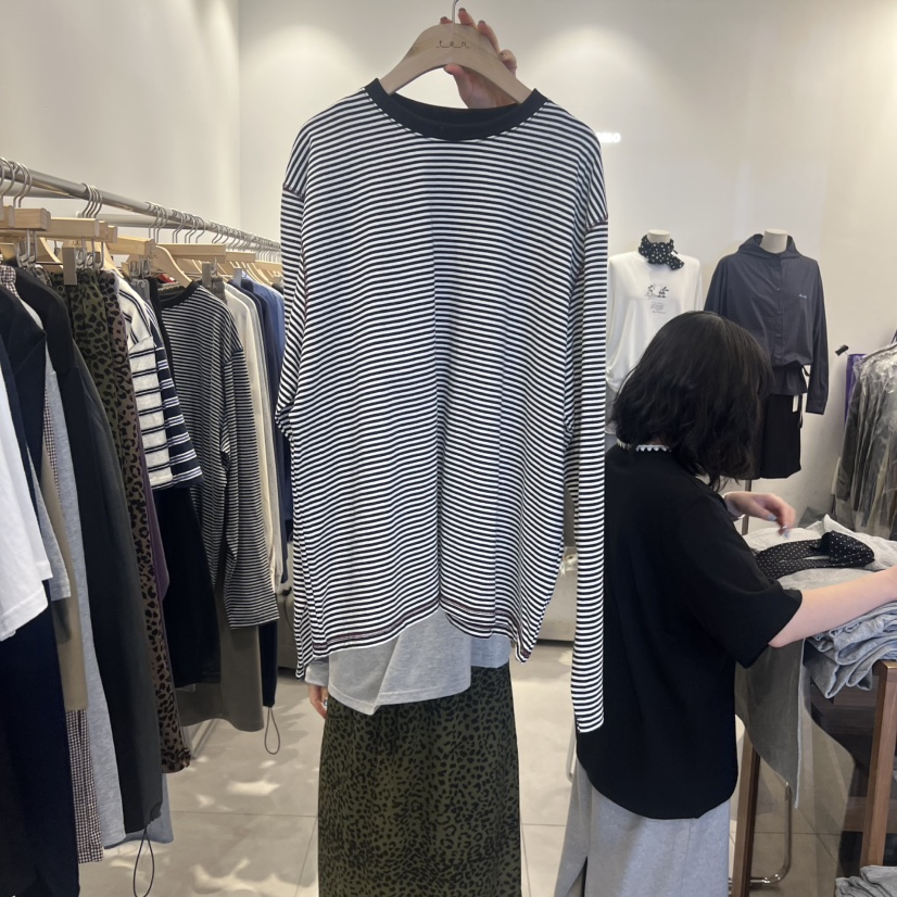 TAN&amp;COMO韓國直郵㊣女裝新款時尚真品推薦25秋冬長袖T恤tan-COMO長袖T恤圖色1