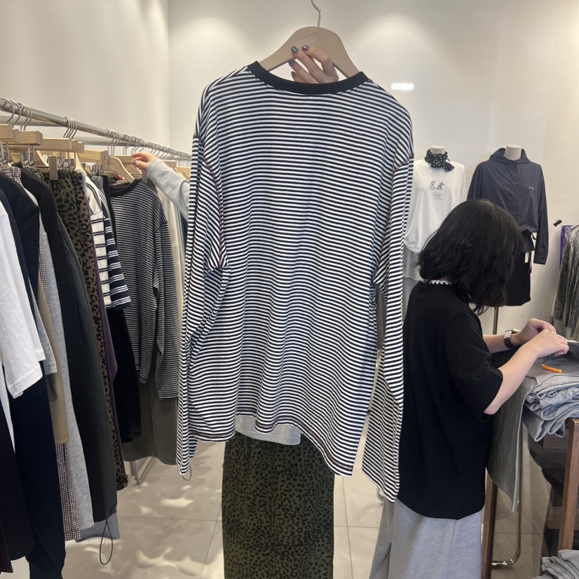 TAN&amp;COMO韓國直郵㊣女裝新款時尚真品推薦25秋冬長袖T恤tan-COMO長袖T恤圖色2