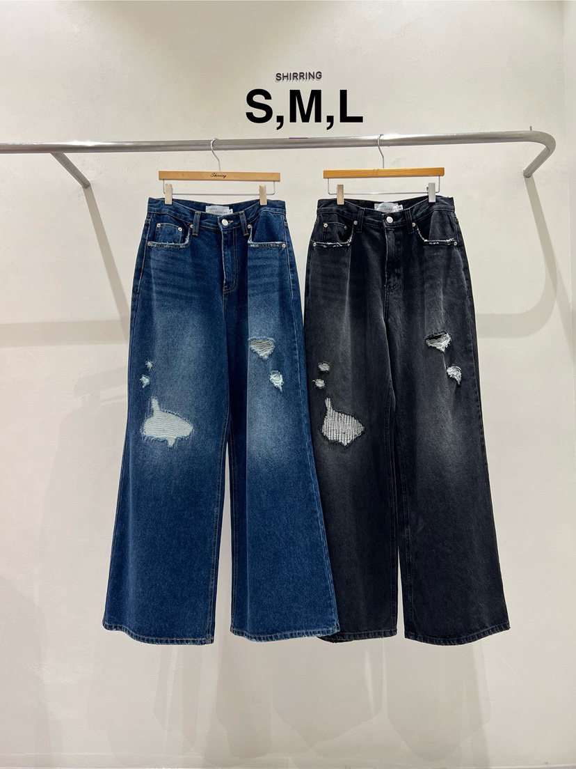 SHIRRING韓國代購㊣女裝新款25秋冬推薦熱賣人氣牛仔褲喇叭SHIRRING牛仔褲