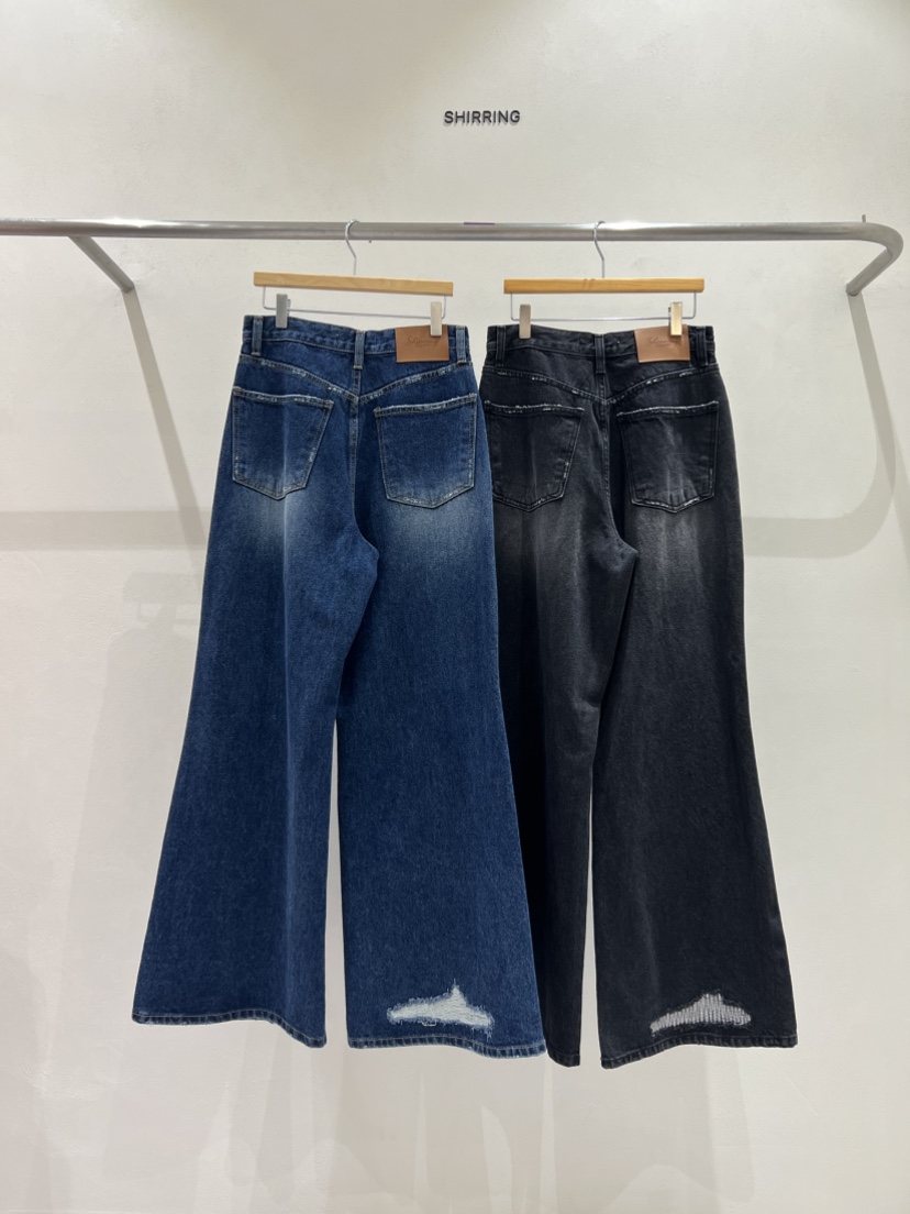 SHIRRING韓國代購㊣女裝新款25秋冬推薦熱賣人氣牛仔褲喇叭SHIRRING牛仔褲