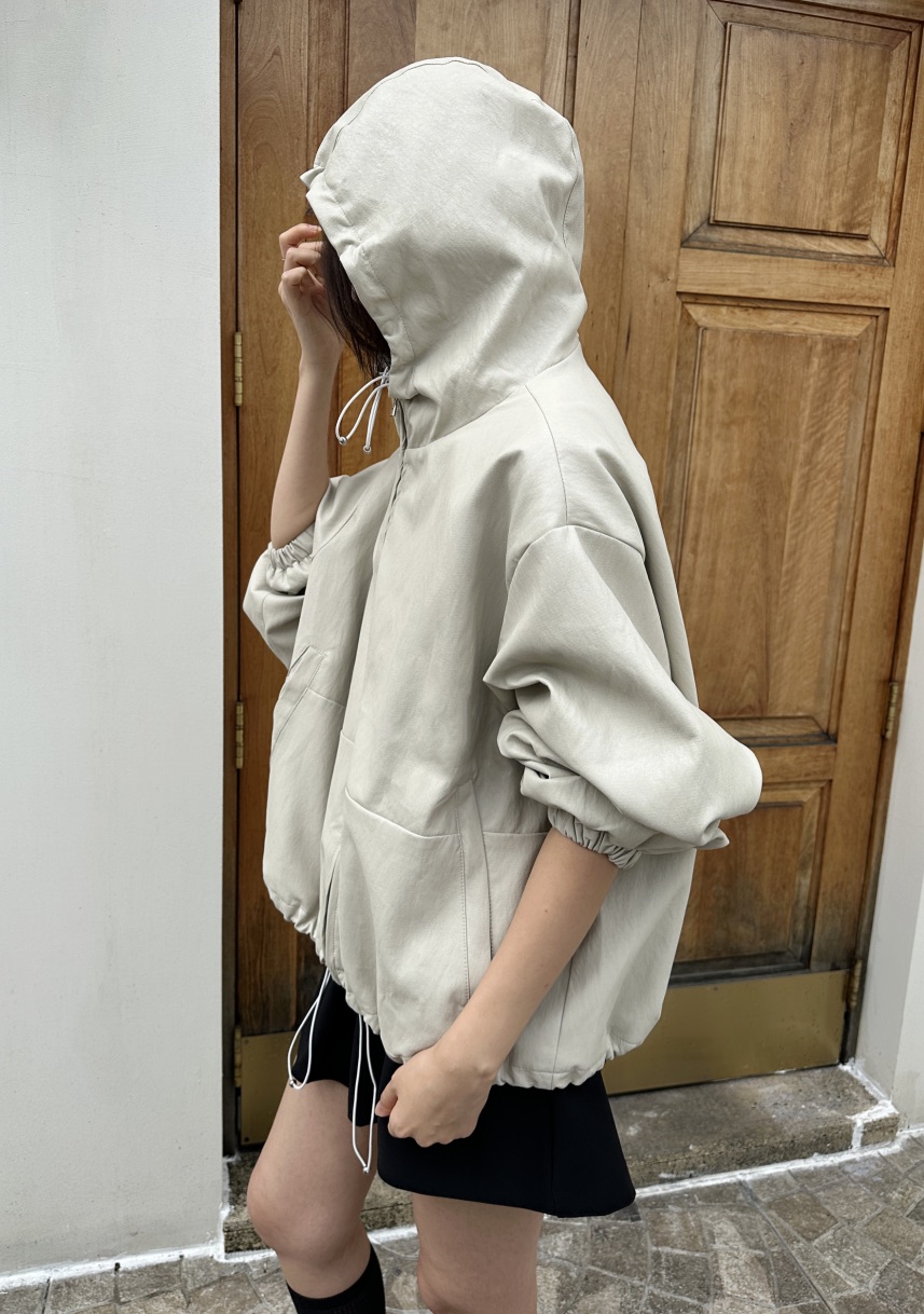 CLASSY-O韓國直郵㊣女裝新款推薦25秋冬職業夾克生態皮革連帽CLASSY-O夾克
