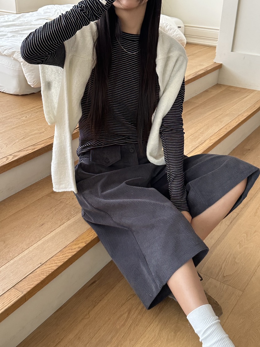 I MFACT東大門㊣代購女士新品時尚熱賣推薦長袖T恤不含披肩I MFACT長袖T恤