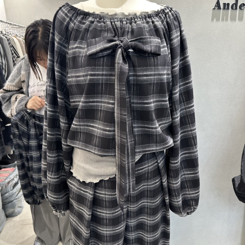 ANDE韓國直郵㊣女裝新款推薦25秋冬人氣真品職業休閑熱賣衛衣Ande衛衣圖色1黑色