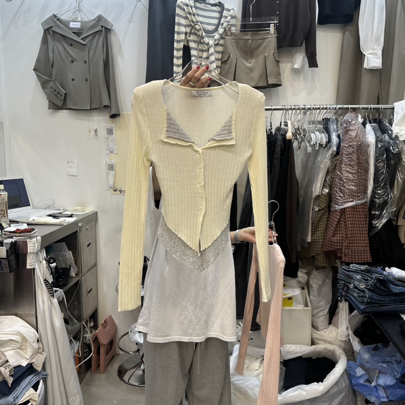 BILLION-L韓國代購㊣女裝新款25秋冬真品熱賣時尚人氣針織衫BILLION-L針織衫圖色1