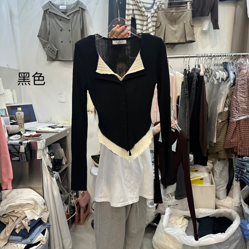 BILLION-L韓國代購㊣女裝新款25秋冬真品熱賣時尚人氣針織衫BILLION-L針織衫圖色4