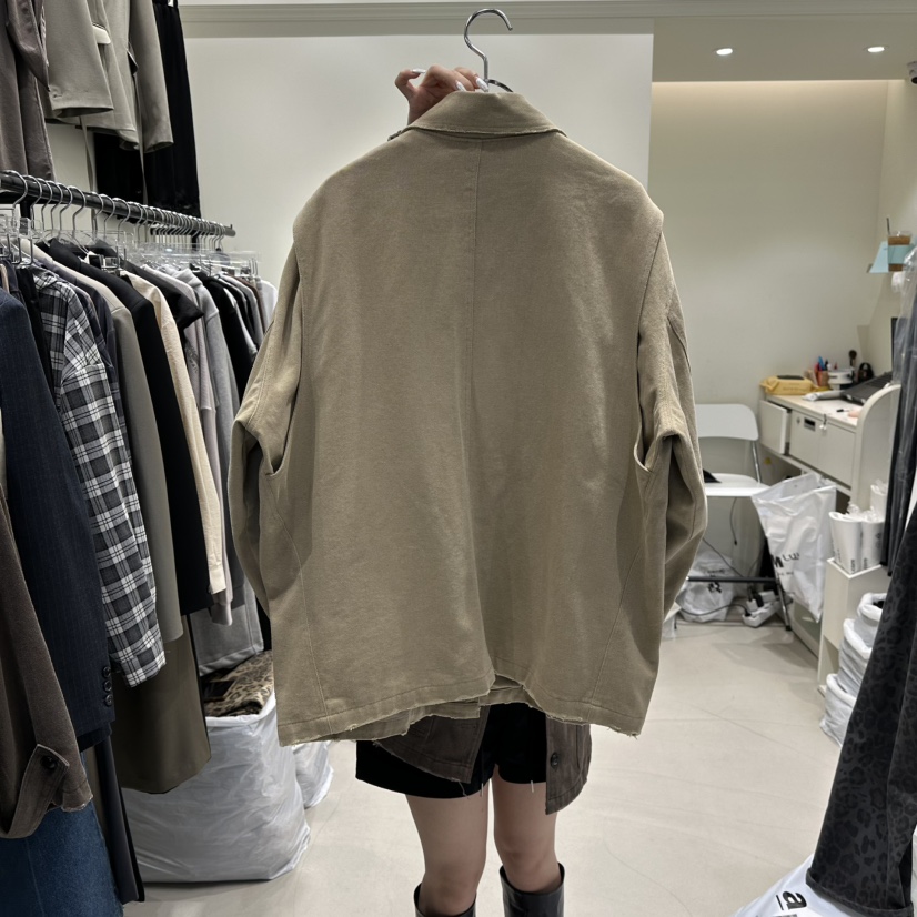 AT THE END韓國代購㊣女士新品時尚職業25秋冬休閑夾克復古AT THE END夾克