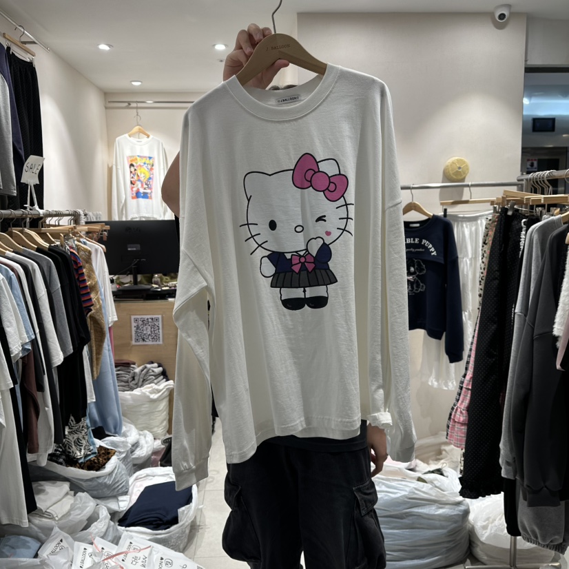 J.BALLOON東大門㊣直郵女士新品真品休閑推薦職業人氣長袖T恤J.BALLOON長袖T恤圖色2