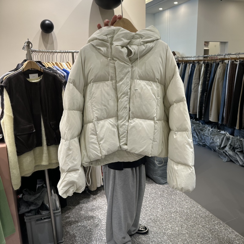 SOF東大門㊣實拍女士新品25秋冬真品職業短款羽絨服連帽鴨絨SOF短款羽絨服圖色1