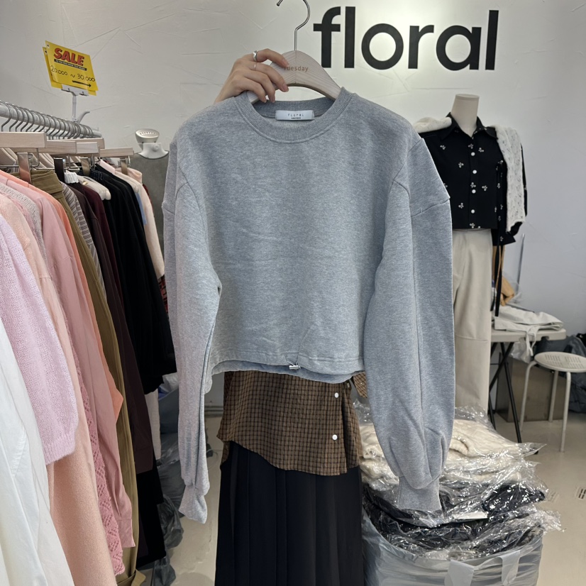 FLORAL韓國直郵㊣女裝新品25秋冬熱賣時尚人氣職業休閑衛衣FLORAL衛衣圖色1