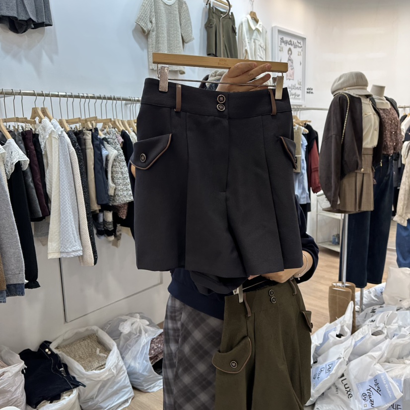 ABLESTUDIO東大門㊣實拍女裝新款真品熱賣人氣職業休閑短褲ABLESTUDIO短褲圖色1
