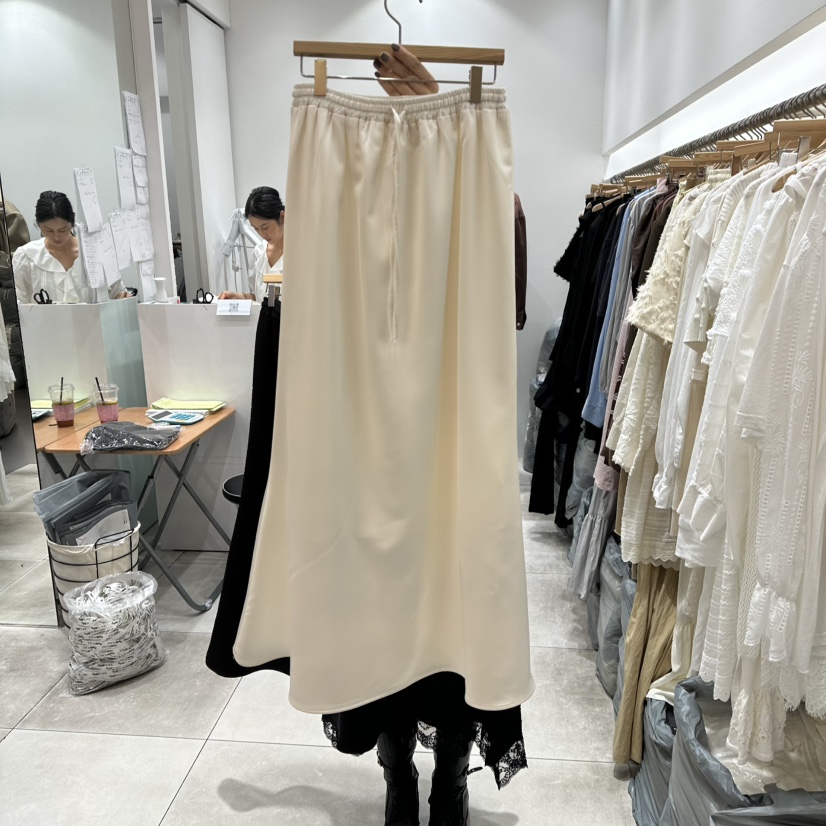 XPARTY東大門㊣代購女裝新款25秋冬熱賣時尚職業真品休閑長裙XPARTY長裙圖色1