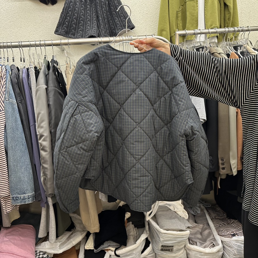 MAGOT韓國代購㊣女裝新品時尚職業人氣休閑真品25秋冬夾克格紋IIIΛGOT/MAGOT夾克