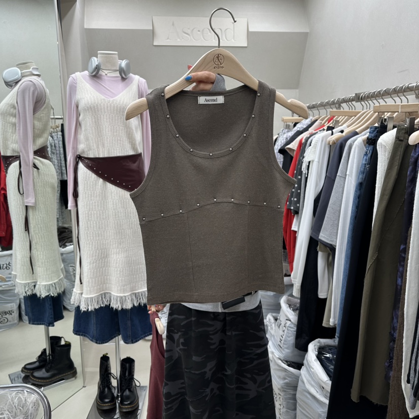 ASCEND韓國直郵㊣女裝新款推薦人氣職業休閑真品25秋冬吊帶背心ASCEND吊帶/背心圖色3
