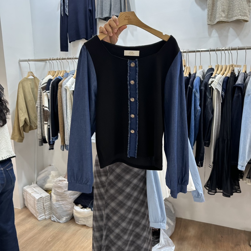 ABLESTUDIO東大門㊣實拍女裝新品職業25秋冬人氣襯衫蕾絲衫ABLESTUDIO襯衫/蕾絲衫圖色2