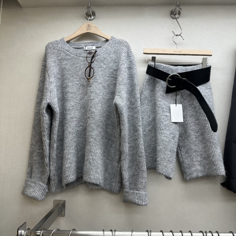 ASCEND東大門㊣實拍女士新品25秋冬休閑套裝兩件套羊駝套裝ASCEND套裝圖色1