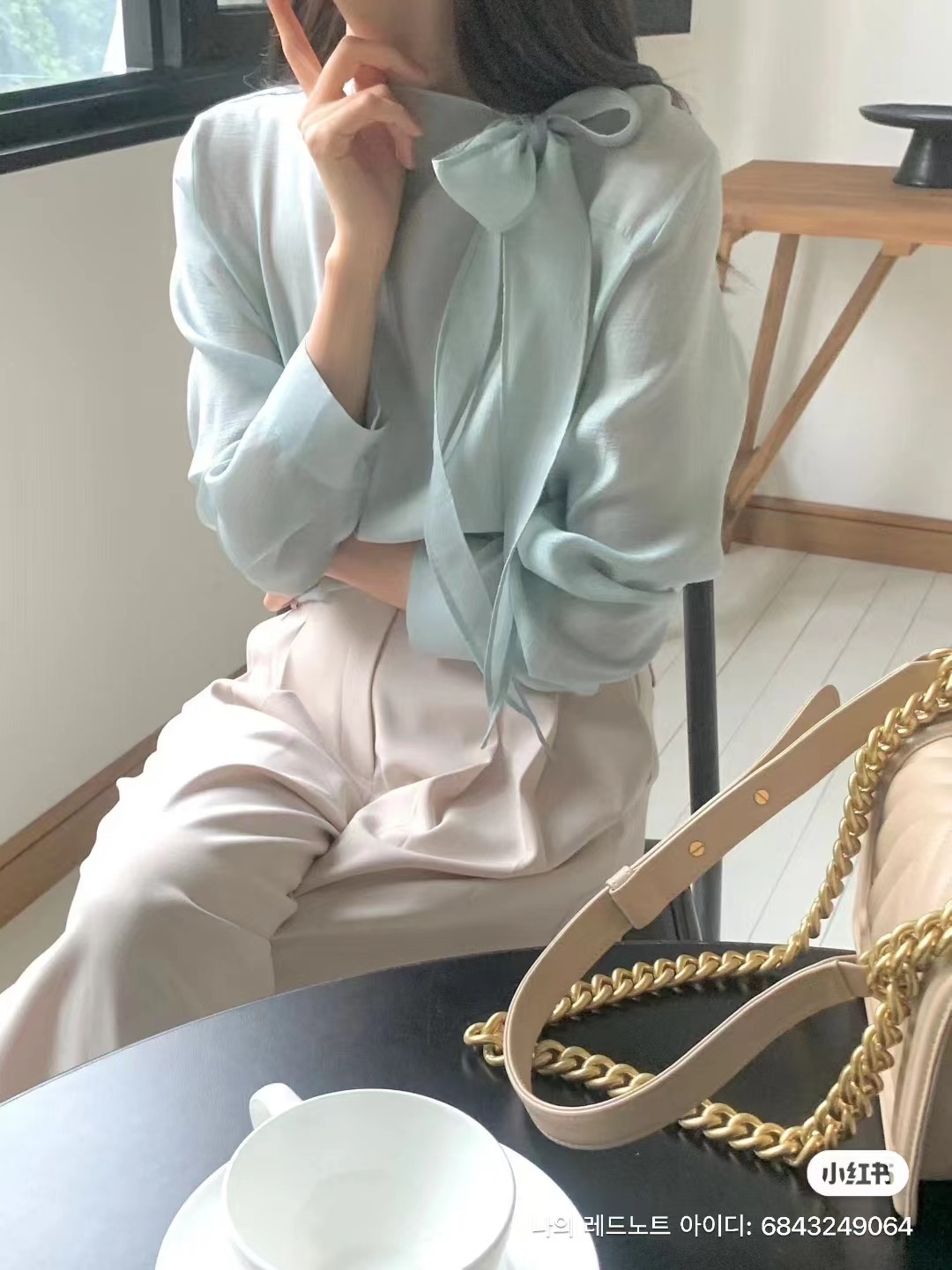 IF YOU東大門㊣實拍女裝新品職業休閑人氣推薦時尚襯衫蕾絲衫IF YOU襯衫/蕾絲衫