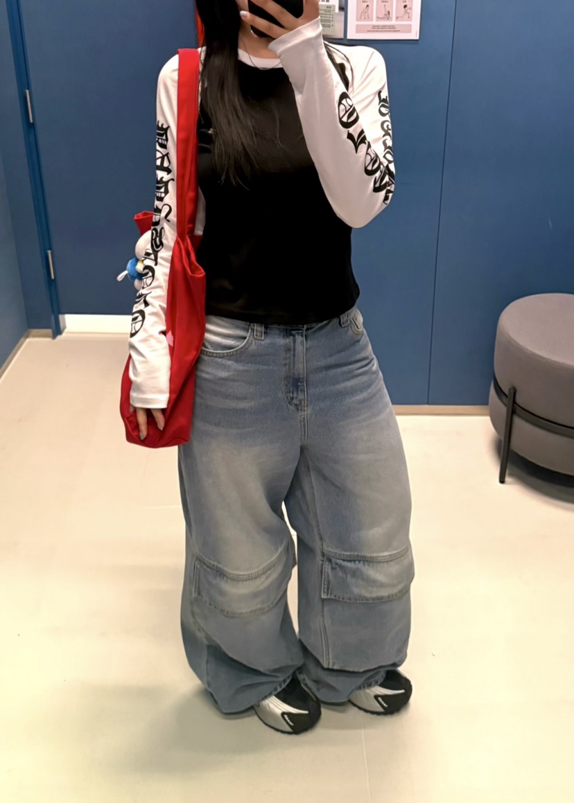 SEOLO東大門㊣實拍女士新款時尚真品熱賣推薦職業休閑牛仔褲Seolo seoul牛仔褲