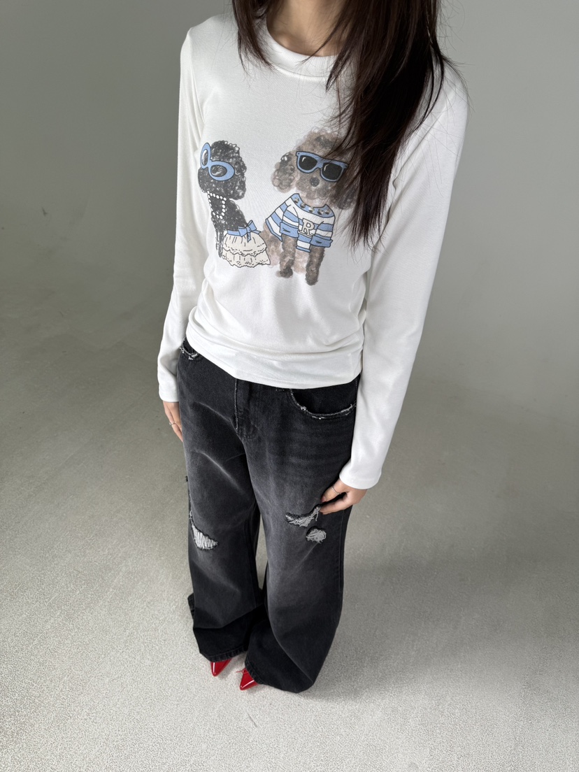 SHIRRING韓國直郵㊣女裝新品25秋冬休閑人氣熱賣職業長袖T恤SHIRRING長袖T恤