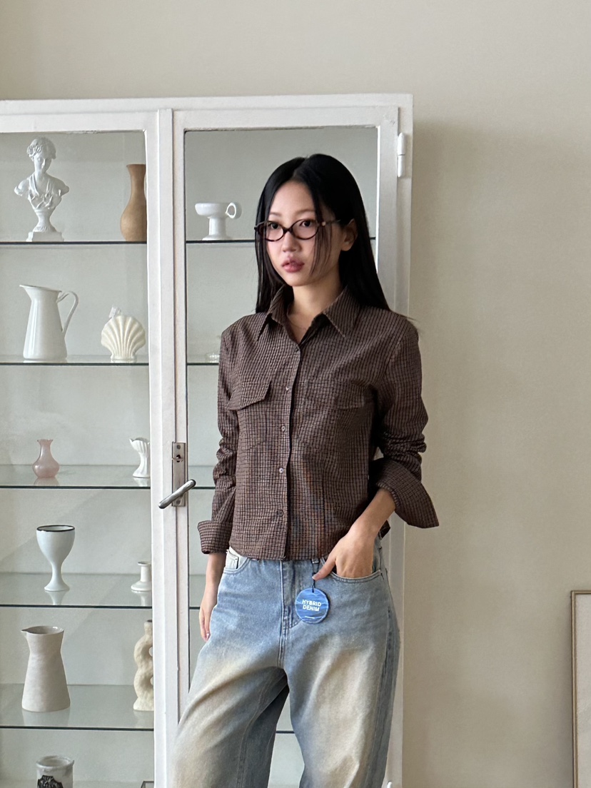 I MFACT韓國代購㊣女士新品職業人氣時尚推薦25秋冬襯衫蕾絲衫I MFACT襯衫/蕾絲衫圖色1