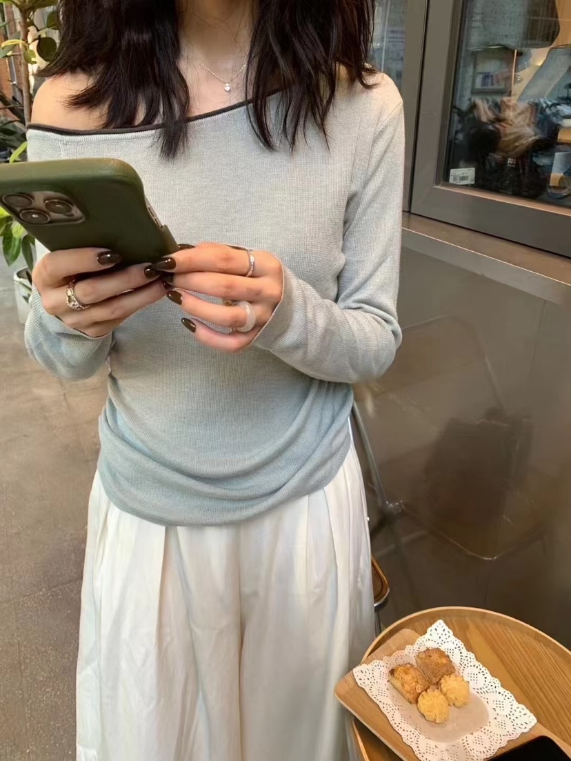 OLA韓國代購㊣女士新款真品時尚職業人氣休閑25秋冬長袖T恤mellor/OLA長袖T恤