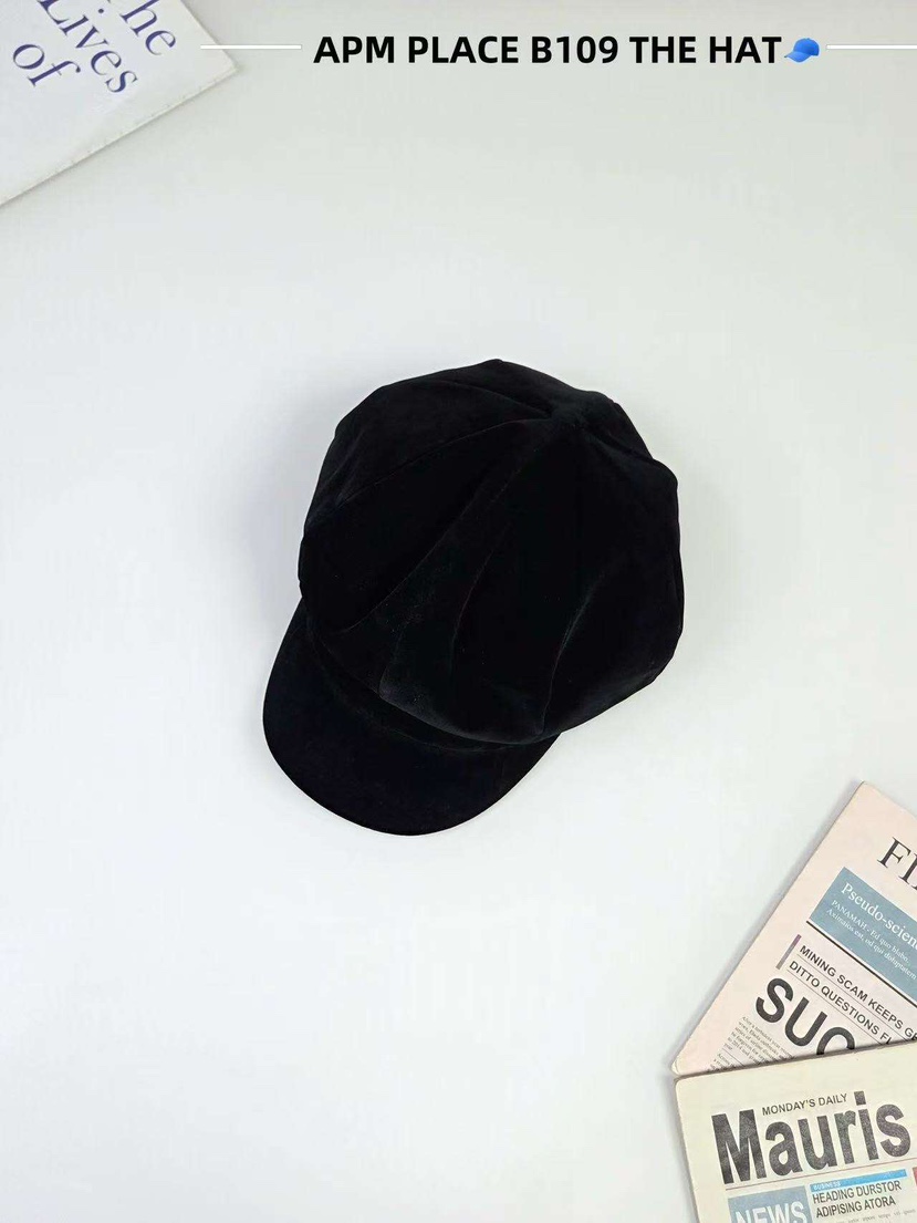 THE HAT-P東大門㊣直郵女士新品熱賣25秋冬真品帽子天鵝絨THE HAT帽子圖色2