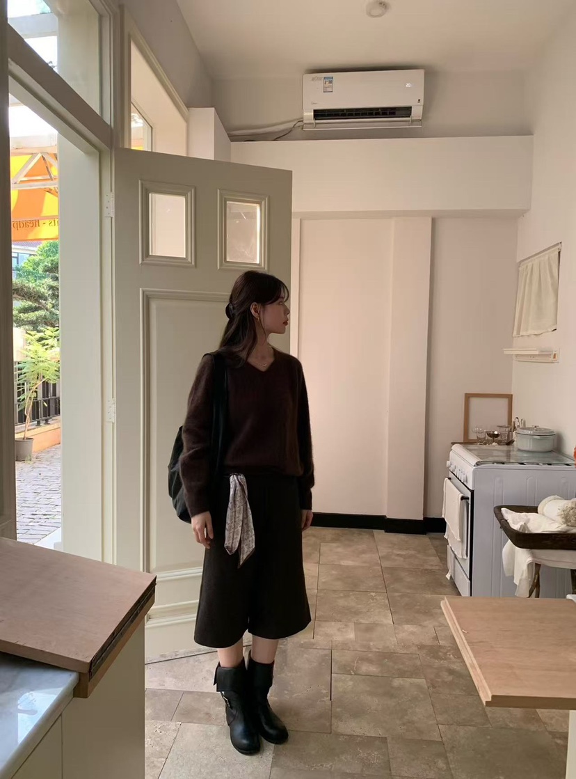 FRILL-T東大門㊣直郵女士新款熱賣休閑真品25秋冬針織衫羊毛FRILL-T針織衫