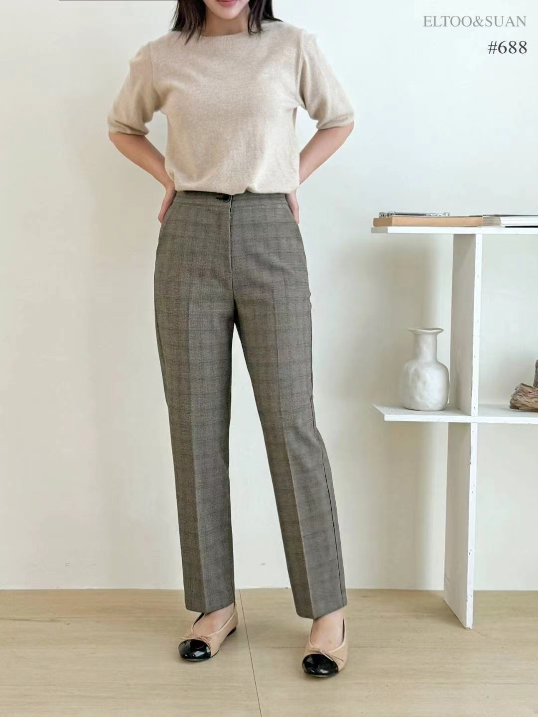 SUAN韓國代購㊣女士新款職業熱賣人氣時尚推薦25秋冬休閑褲SUAN休閑褲