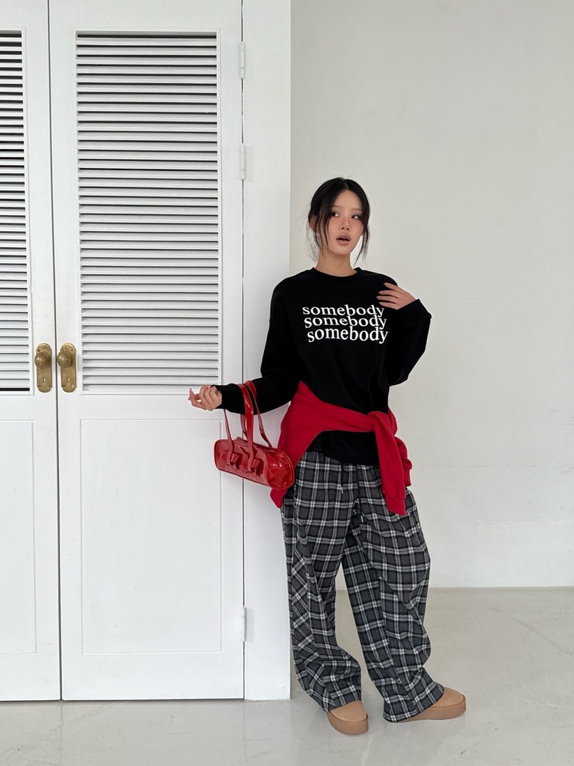 ZITTEN韓國直郵㊣女裝新品真品時尚25秋冬休閑熱賣休閑褲格紋ZITTEN休閑褲