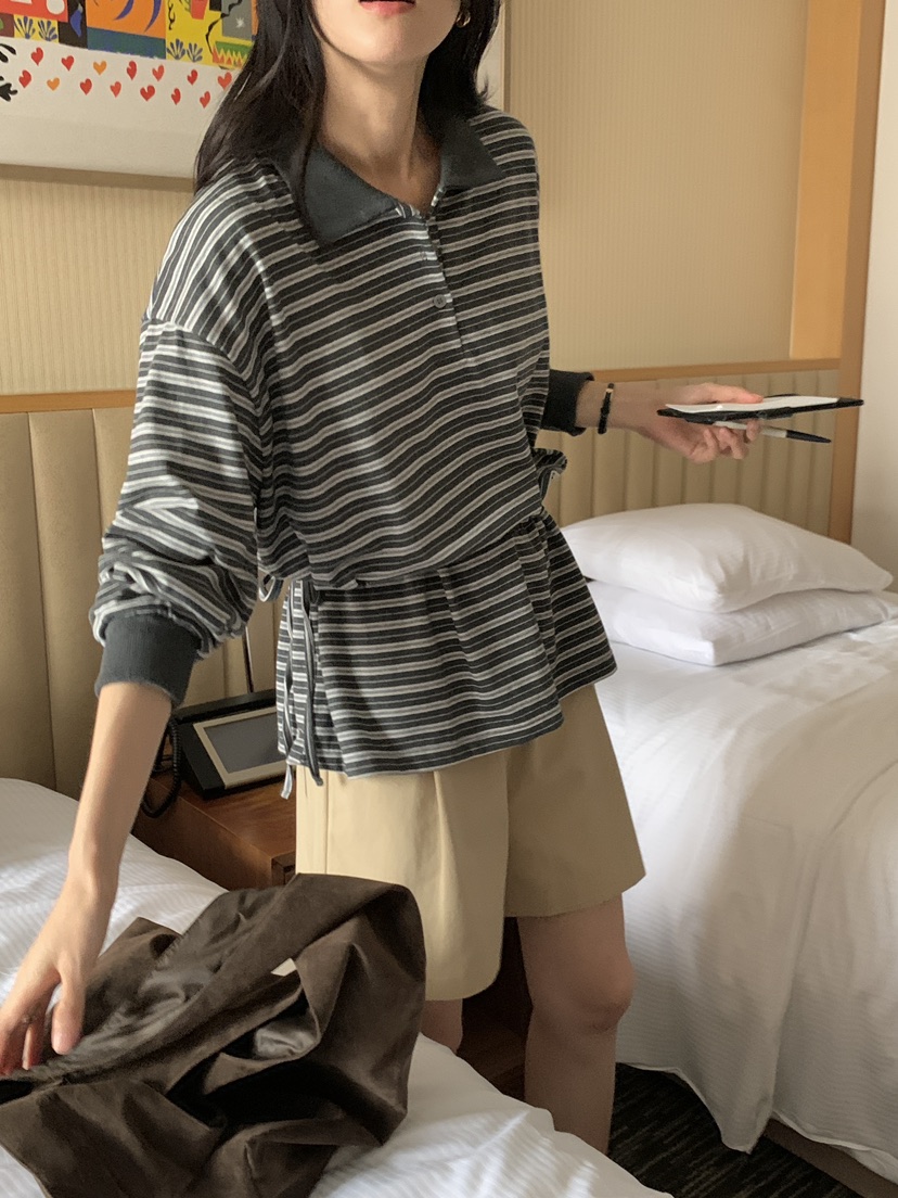 FRILL-T東大門㊣代購女裝新款熱賣推薦職業時尚人氣長袖T恤FRILL-T長袖T恤