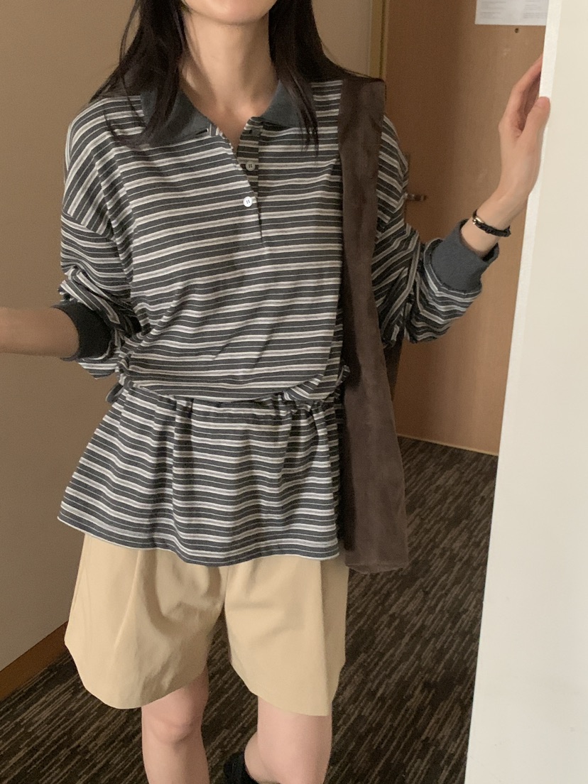 FRILL-T東大門㊣代購女裝新款熱賣推薦職業時尚人氣長袖T恤FRILL-T長袖T恤