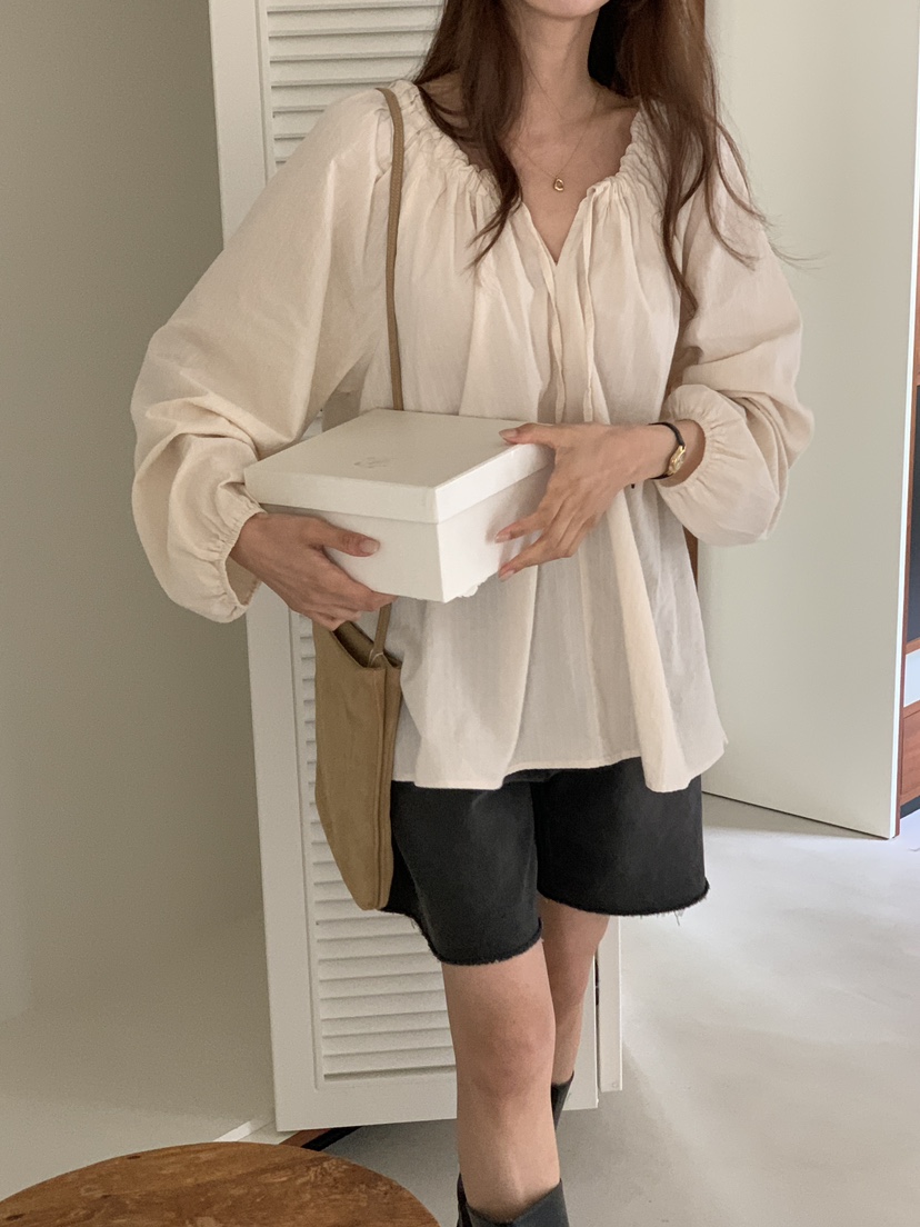 FRILL-T韓國直郵㊣女士新品人氣熱賣休閑職業25秋冬襯衫蕾絲衫FRILL-T襯衫/蕾絲衫