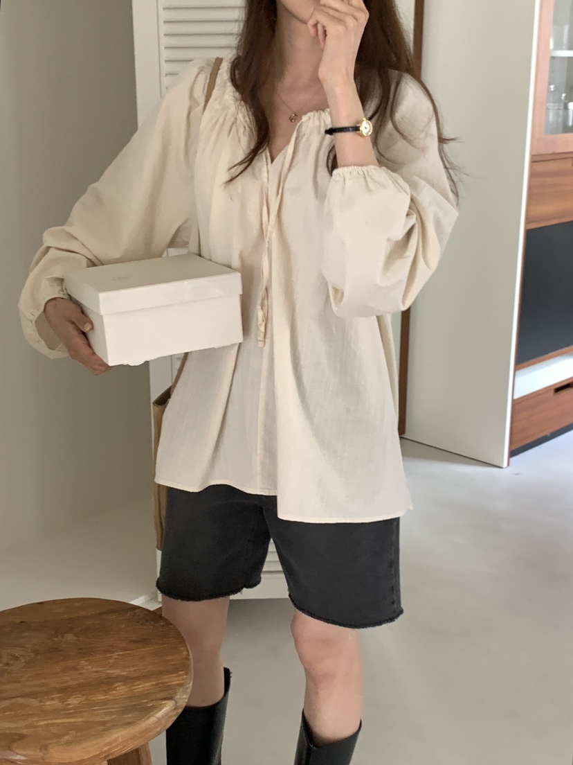 FRILL-T韓國直郵㊣女士新品人氣熱賣休閑職業25秋冬襯衫蕾絲衫FRILL-T襯衫/蕾絲衫