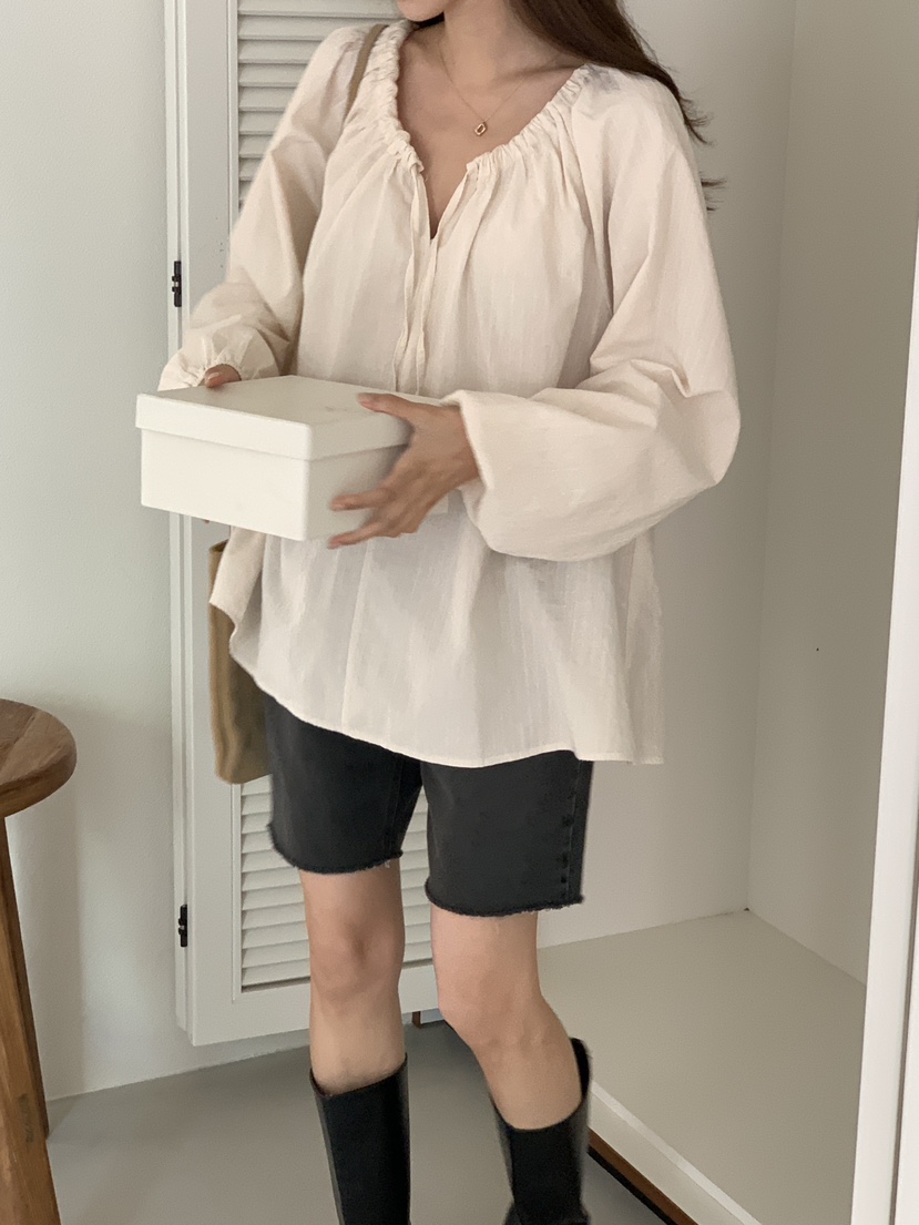 FRILL-T韓國直郵㊣女士新品人氣熱賣休閑職業25秋冬襯衫蕾絲衫FRILL-T襯衫/蕾絲衫