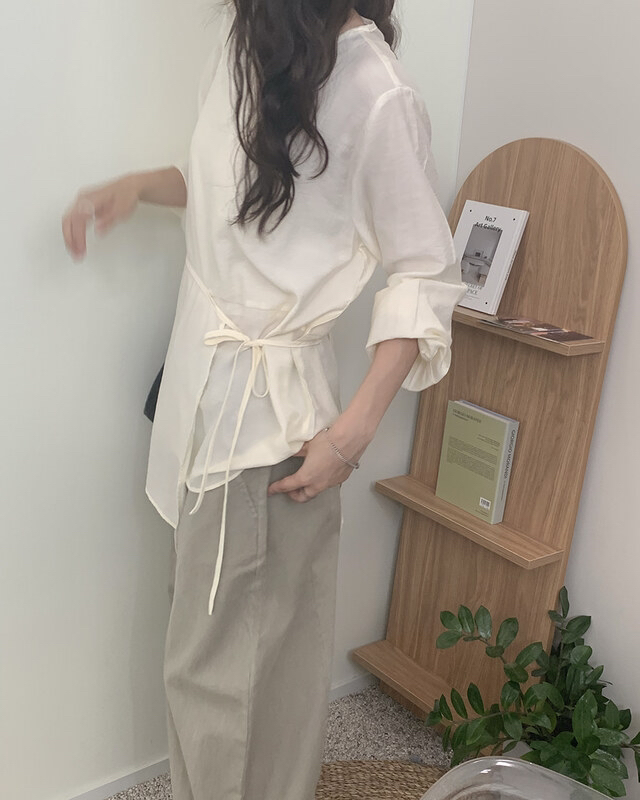 FRILL-T韓國代購㊣女士新品25秋冬熱賣職業休閑襯衫蕾絲衫FRILL-T襯衫/蕾絲衫