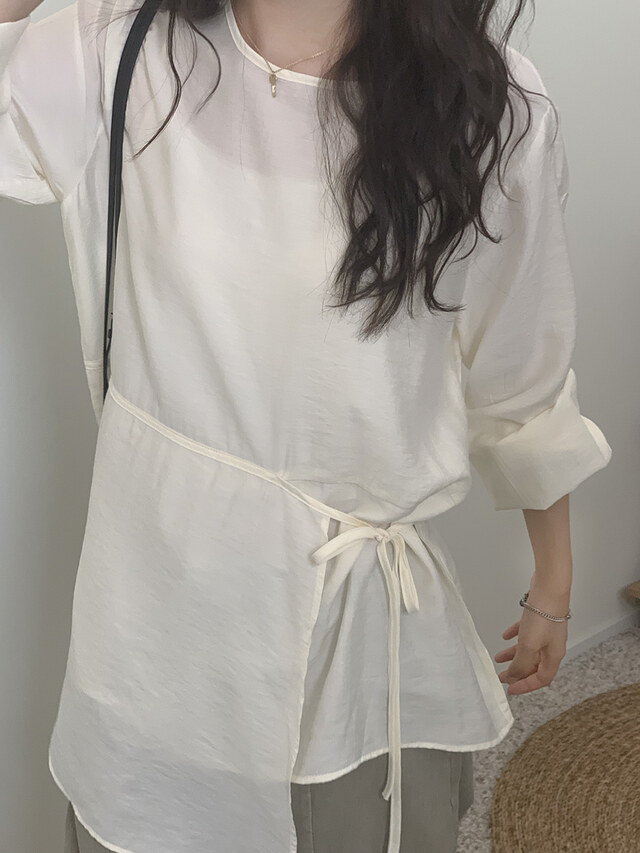 FRILL-T韓國代購㊣女士新品25秋冬熱賣職業休閑襯衫蕾絲衫FRILL-T襯衫/蕾絲衫