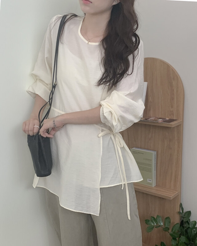 FRILL-T韓國代購㊣女士新品25秋冬熱賣職業休閑襯衫蕾絲衫FRILL-T襯衫/蕾絲衫
