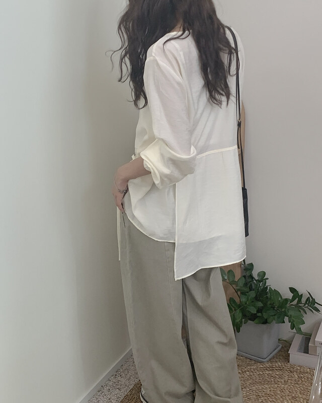 FRILL-T韓國代購㊣女士新品25秋冬熱賣職業休閑襯衫蕾絲衫FRILL-T襯衫/蕾絲衫