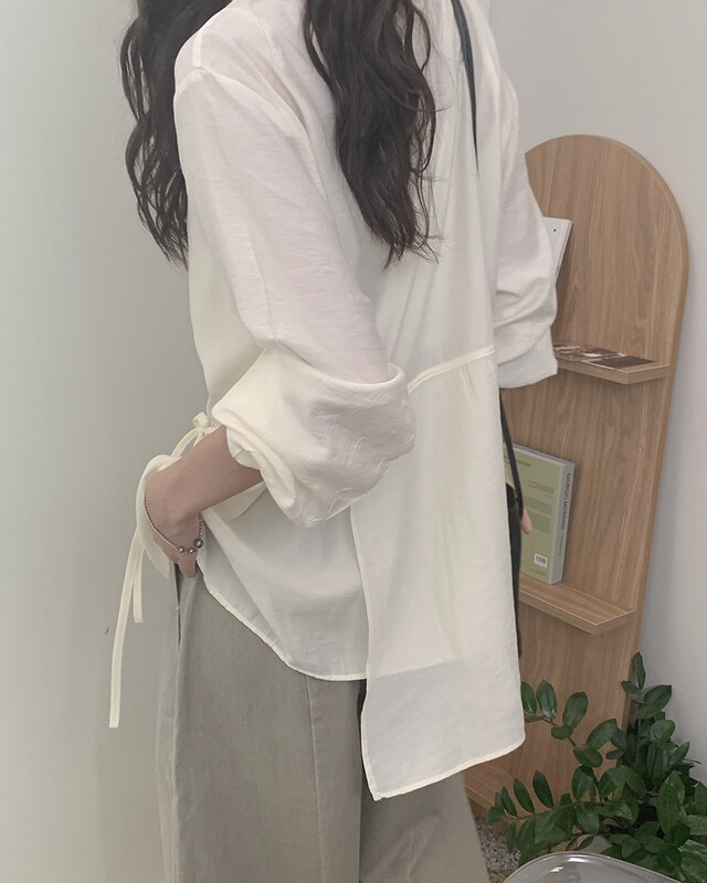 FRILL-T韓國代購㊣女士新品25秋冬熱賣職業休閑襯衫蕾絲衫FRILL-T襯衫/蕾絲衫