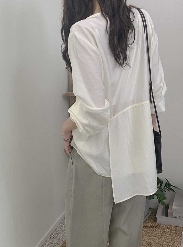 FRILL-T韓國代購㊣女士新品25秋冬熱賣職業休閑襯衫蕾絲衫FRILL-T襯衫/蕾絲衫