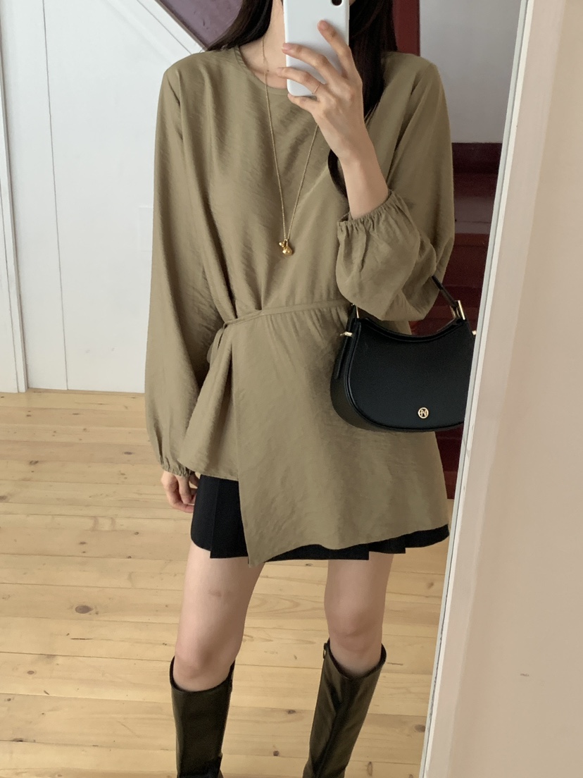 FRILL-T韓國代購㊣女士新品25秋冬熱賣職業休閑襯衫蕾絲衫FRILL-T襯衫/蕾絲衫