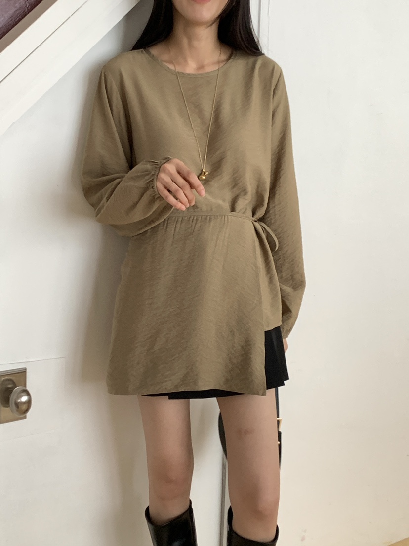 FRILL-T韓國代購㊣女士新品25秋冬熱賣職業休閑襯衫蕾絲衫FRILL-T襯衫/蕾絲衫圖色1