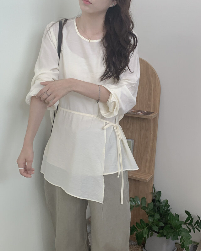 FRILL-T韓國代購㊣女士新品25秋冬熱賣職業休閑襯衫蕾絲衫FRILL-T襯衫/蕾絲衫圖色2