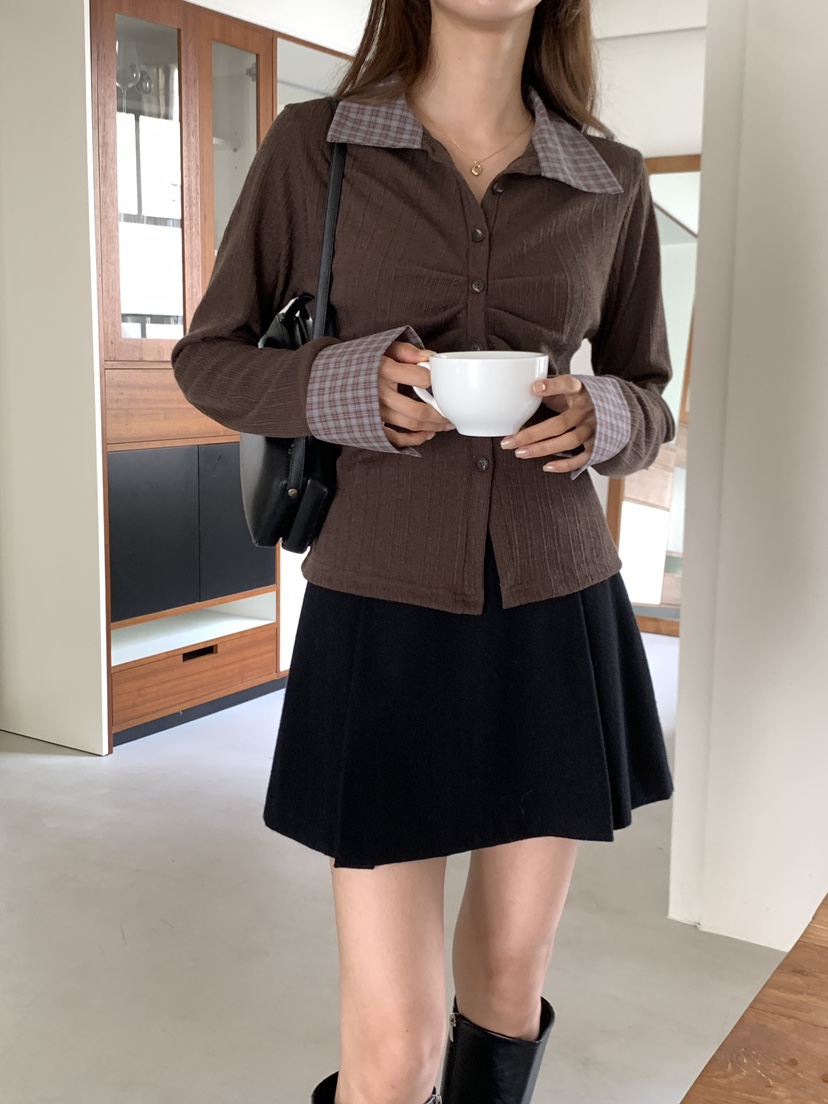 FRILL-T東大門㊣直郵女裝新款25秋冬推薦熱賣人氣長袖T恤套裝FRILL-T長袖T恤