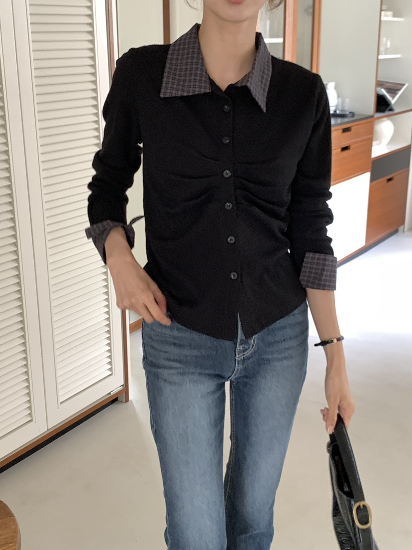 FRILL-T東大門㊣直郵女裝新款25秋冬推薦熱賣人氣長袖T恤套裝FRILL-T長袖T恤圖色1